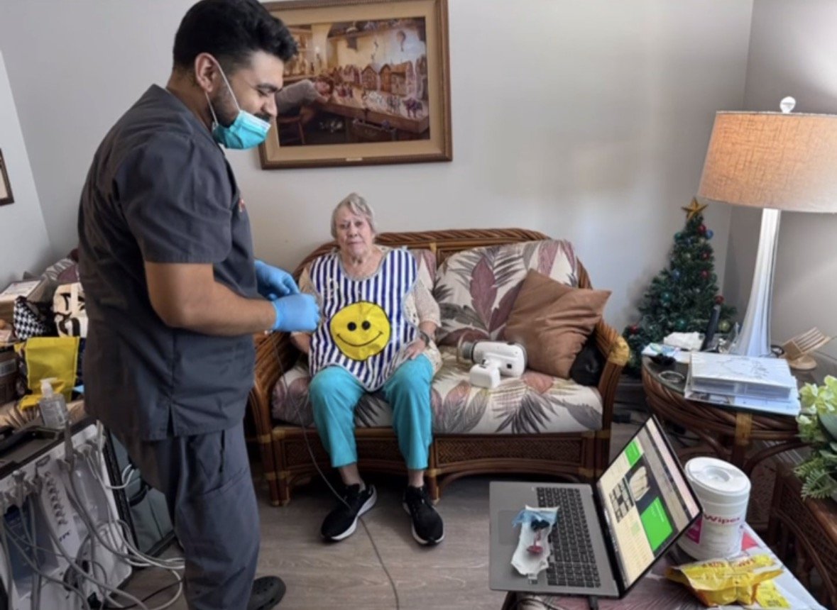 A home visit during the holidays